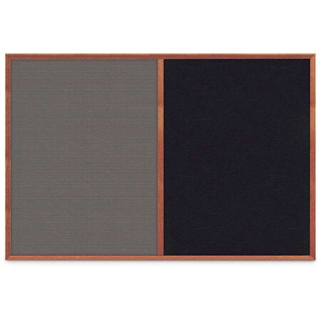 United Visual Products Slim Style Indoor Enclosed Corkboard, 30 UV503SCH-GOLD-MEDGRY